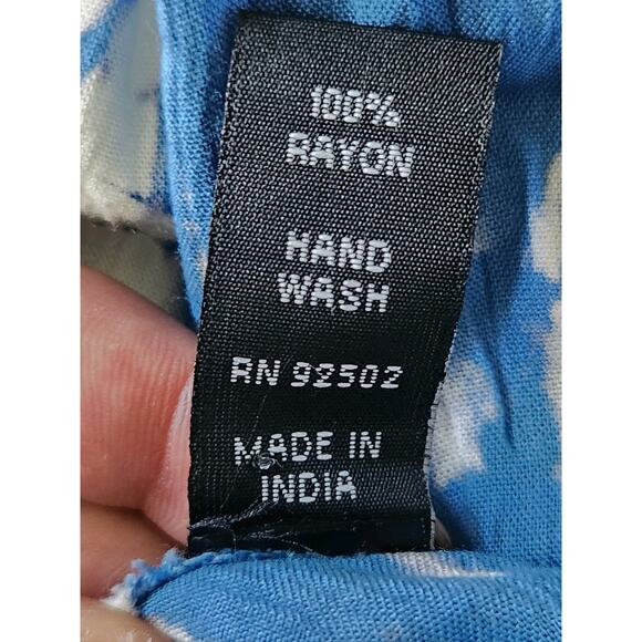 Sacred Threads Hippie Boho Festival Blue tie dye cropped Jumpsuit OS - Picture 6 of 10